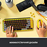 Клавіатура Logitech POP Keys, бездротова Blast Yellow, фото 9