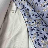 Сімейна постільна білизна Сатин Люкс Польові квіти (23645) Постільний комплект із двома підковдрами, фото 2