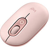 Комп'ютерна миша бездротова Logitech POP Mouse With Emoji Bluetooth Rose, фото 4