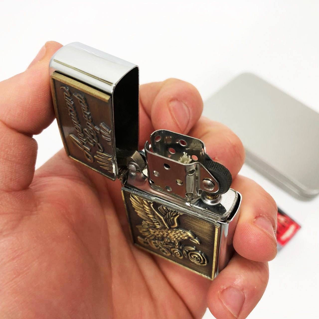 Запальничка в подарунок N9, Вітрозахисна запальничка, Запальничка бензин, NT-887 Сувенір запальничка, фото 1