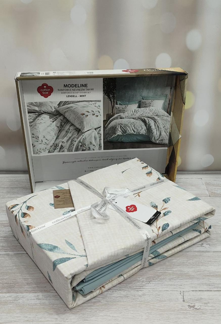 Постільна білизна ранфорс євро розмір 200 на 220 см Cotton box Modeline Lendell, фото 1