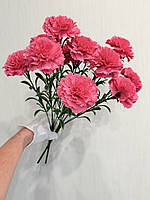 Букет штучних гвоздик. Гвоздика штучна (45 см, 7 гвоздиків), фото 10