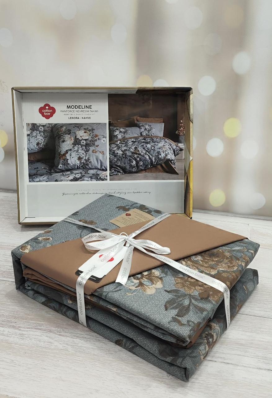 Постільна білизна ранфорс євро розмір 200 на 220 см Cotton box Modeline Lenora, фото 1