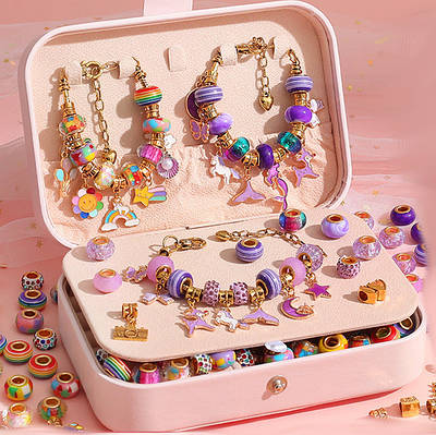 Хендмейд дитячої біжутерії Аксесуари для створення прикрас у скриньці Ігровий комплект браслетів намист