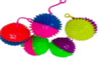 М'яч-стрибунчик із шипами та гумкою й підсвіткою FLASHING SPIKY BALL діаметром 85 мм YU227, фото 1