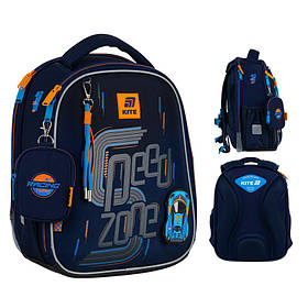 Рюкзак шкільний каркасний Kite Education Speed Zone 36.5x27x15.5 см, 14 л, синій (115-130 см)