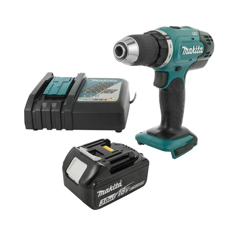 Професійна акумуляторна дриль-шуруповерт Makita DDF453RFX7 : з АКБ 18V 3Ah, 42 Нм