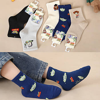 Шкарпетки дитячі демісезонні бавовна Toy story, на 2-4 роки (14-16 розмір), асорті, 478-2