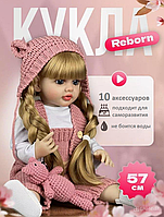 Реборн Кукла пупс девочка Reborn baby см с одеждой винил силикон можно купать младенец ручной росписи мягкая