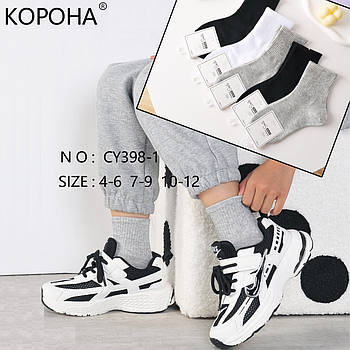 Шкарпетки дитячі демісезонні бавовна Корона, на 4-6 років (14-16 розмір), асорті, 398-1