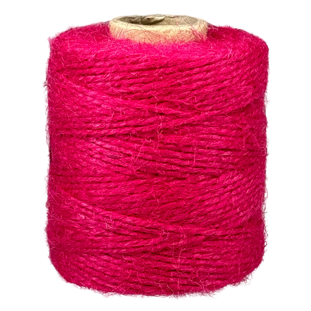 Шпагат джутовий малиновий 2мм х 135м 150г, фото 1