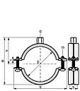 Хомут універсальний для труб Walraven KSB2 D 2" (60-64) з ізоляцією EPDM (M8/M10) 3396064, фото 3