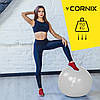 М'яч для фітнесу (фітбол) Cornix 65 см Anti-Burst XR-0362 Silver, фото 7