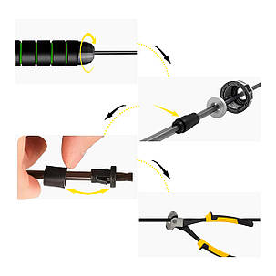 Скакалка швидкісна для кросфіту Cornix Speed Rope Classic з обтяженням XR-0352 Black/Green, фото 1