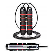 Скакалка швидкісна для кросфіту Cornix Speed Rope Classic з обтяженням XR-0354 Black/Red, фото 3
