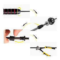 Скакалка швидкісна для кросфіту Cornix Speed Rope Classic з обтяженням XR-0354 Black/Red, фото 6