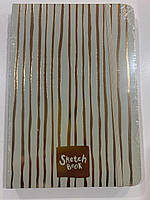 Скетчбук на гумці, 80арк, кремовий блок,1B975