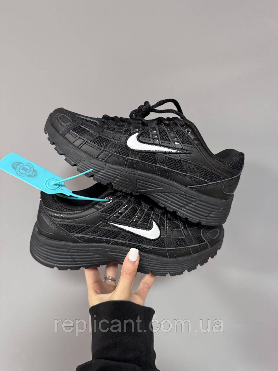 Мужские кроссовки Nike BLACK / WHITE SWOOSH premium кросівки Nike, фото 1