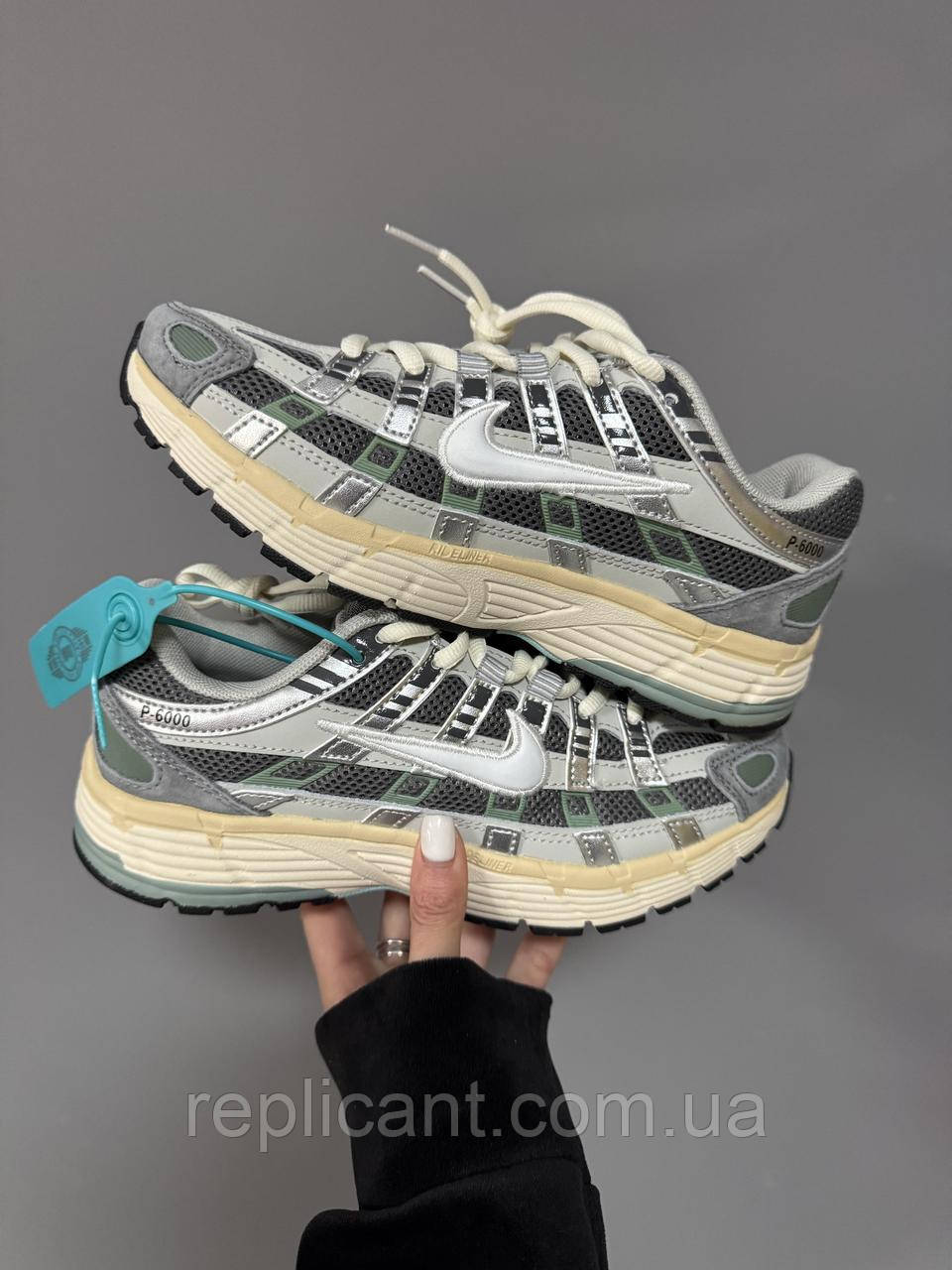 Чоловічі кросівки Nike GREY/GREEN premium кросівки Nike