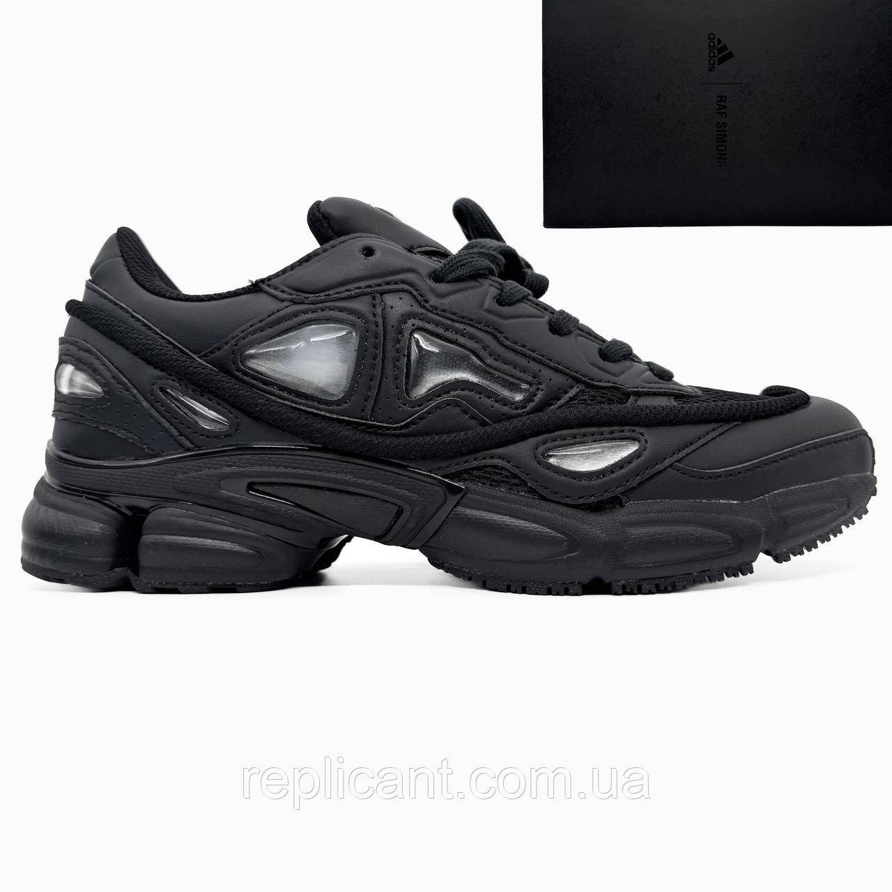 Мужские кроссовки Adidas x Raf Simons Ozweego III Black кросівки Adidas, фото 1