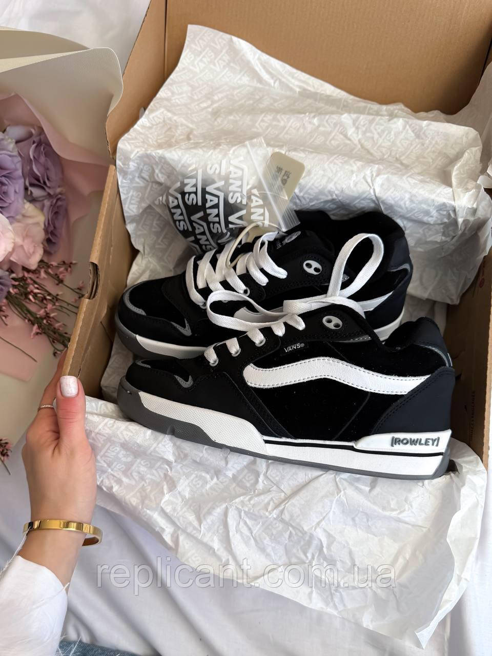 Жіночі кросівки Vans Rowley XLT Black/White кросівки Vans