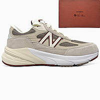 Мужские кроссовки New Balance New Balane 990v6 x Loro Piana Beige/Bordo кросівки New Balance