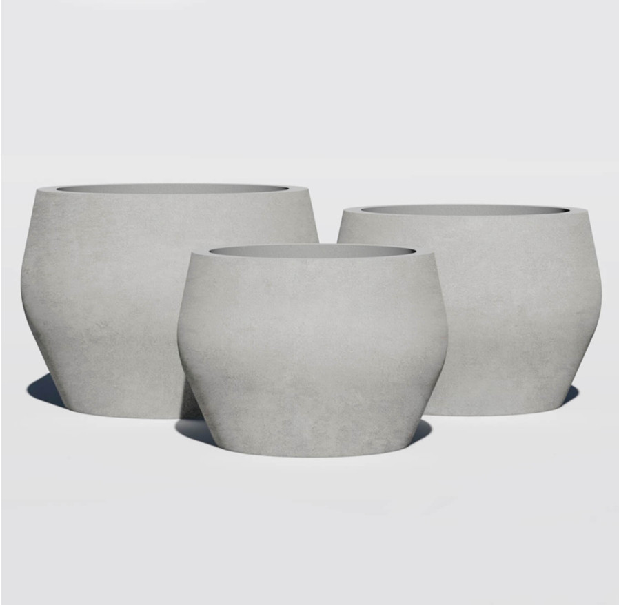 Бетонний вазон "Барі" для вулиці, саду, дачі та тераси, фото 1