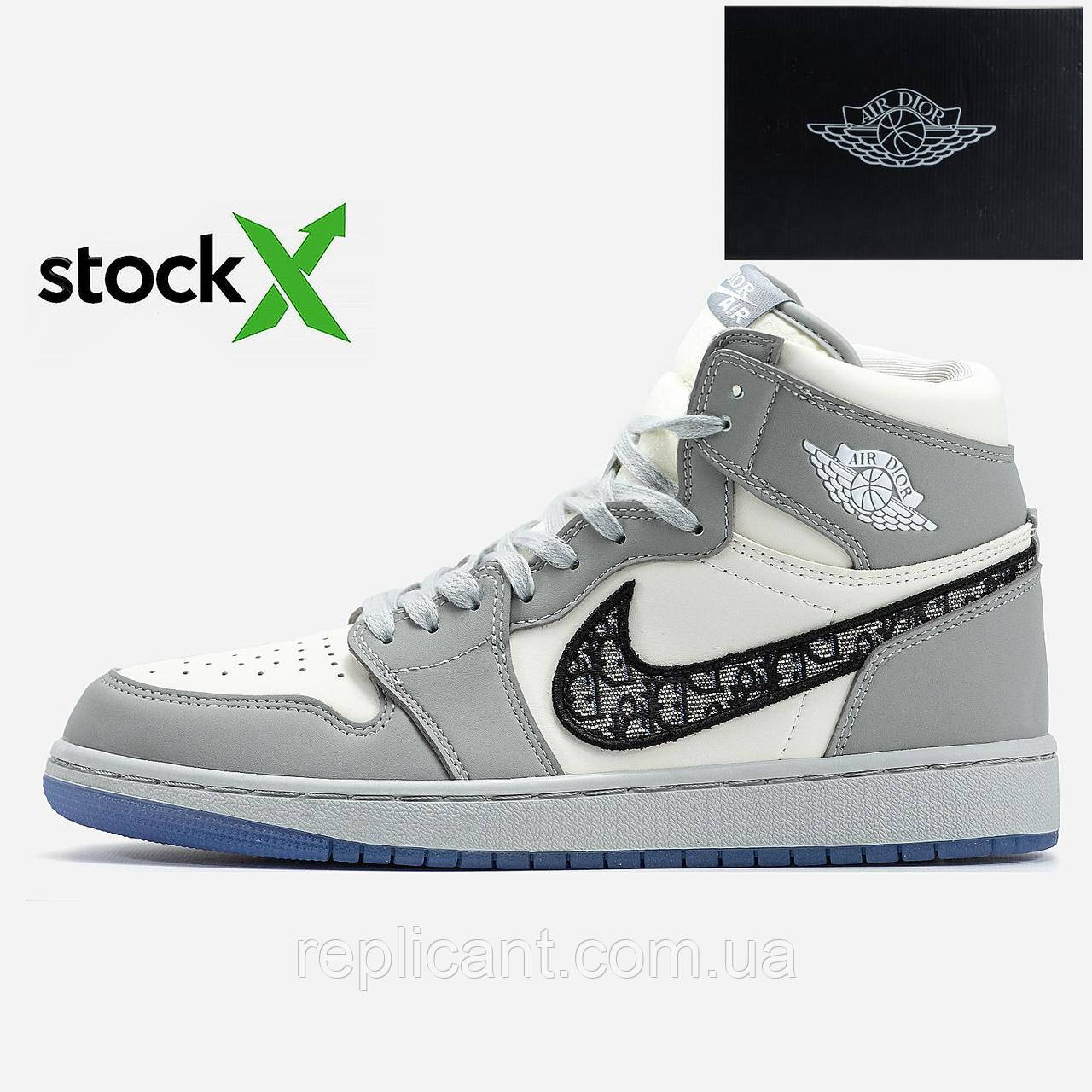 Чоловічі кросівки Nike 0366 Air Jordan 1 x Dior 📦 кросівки Nike