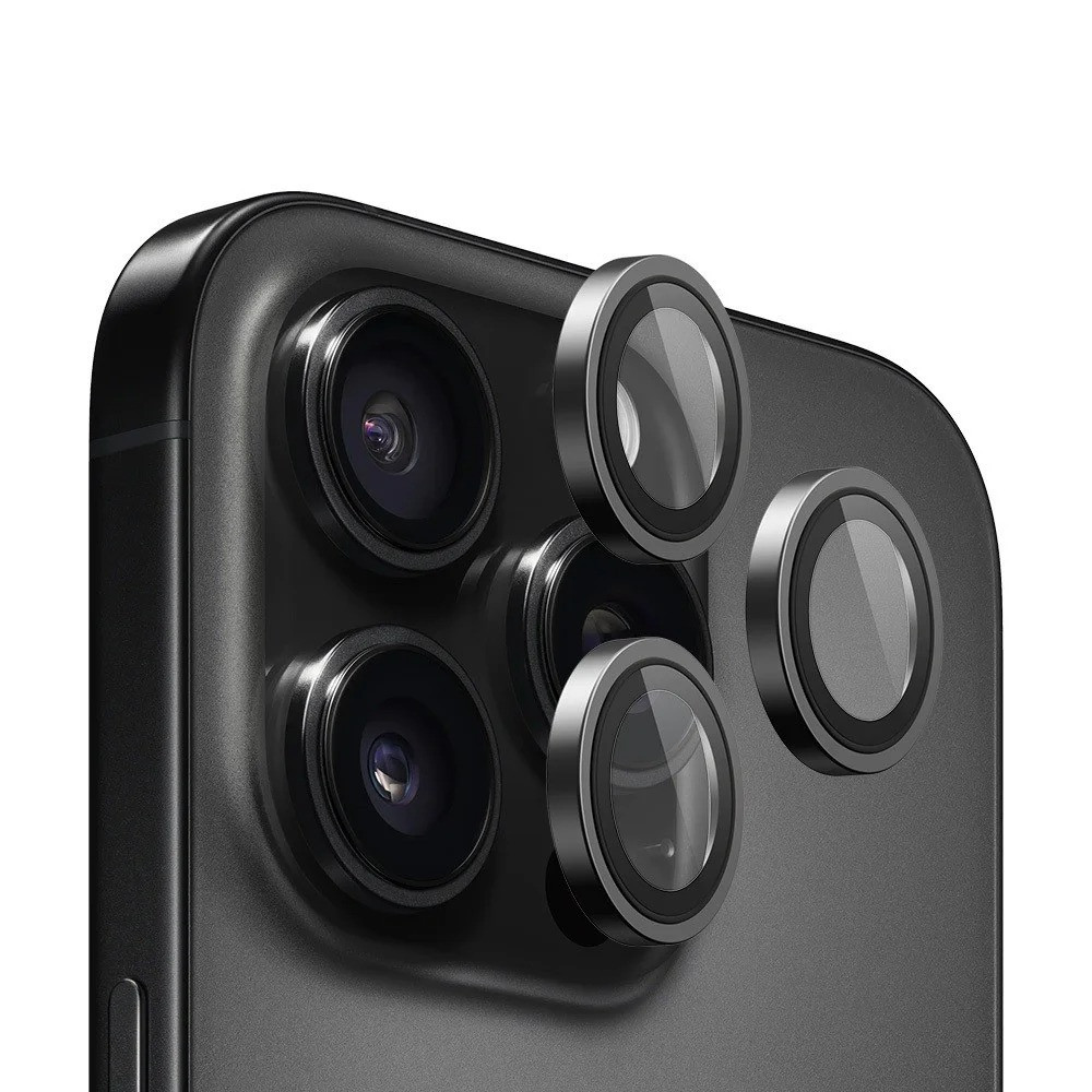 Захисне скло для камери Blueo Metal Frame Lens for iPhone 15 Pro/15 Pro Max/16 Pro/16 Pro Max Black