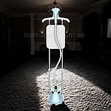 Вертикальний відпарювач для одягу Zepline 3000 Вт прасувальна система на 3 л з парогенератором на стійці, фото 2