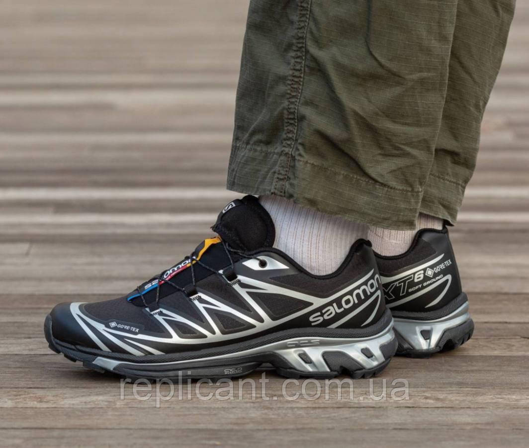 Salomon XT-6 GORE-TEX “Black/Metallic Silver”, фото 1