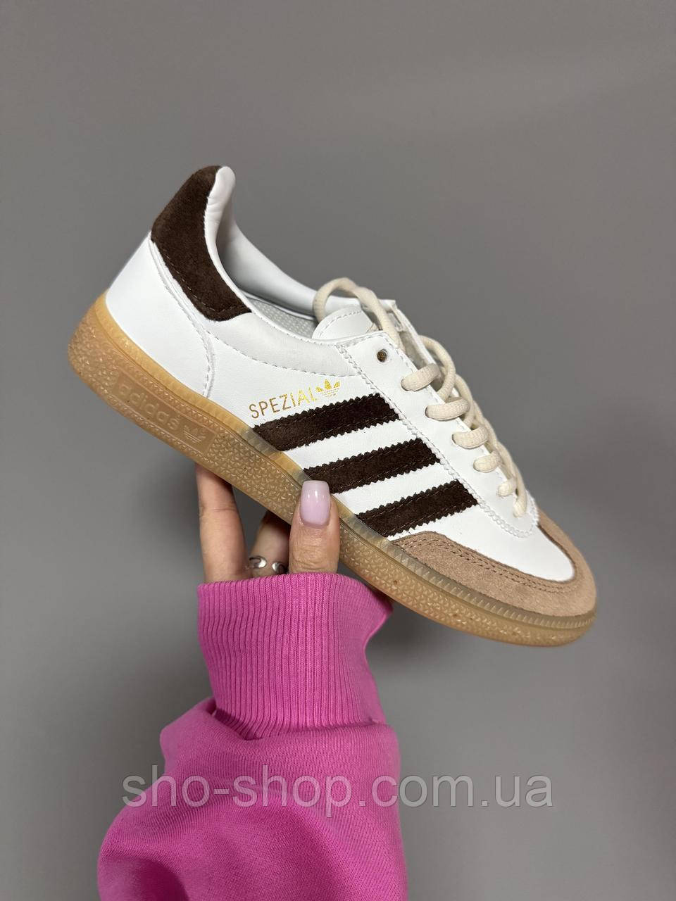 Кросівки Adidas WHITE/BROWN premium