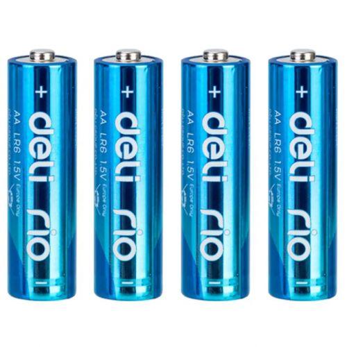 Батарейка Deli 82902 (LR6) AA 4шт/уп п/е, мікс, фото 1