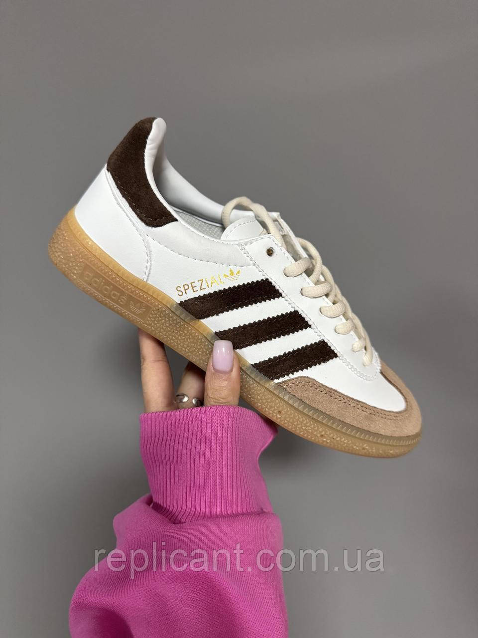Мужские кроссовки Adidas WHITE / BROWN premium кросівки Adidas, фото 1