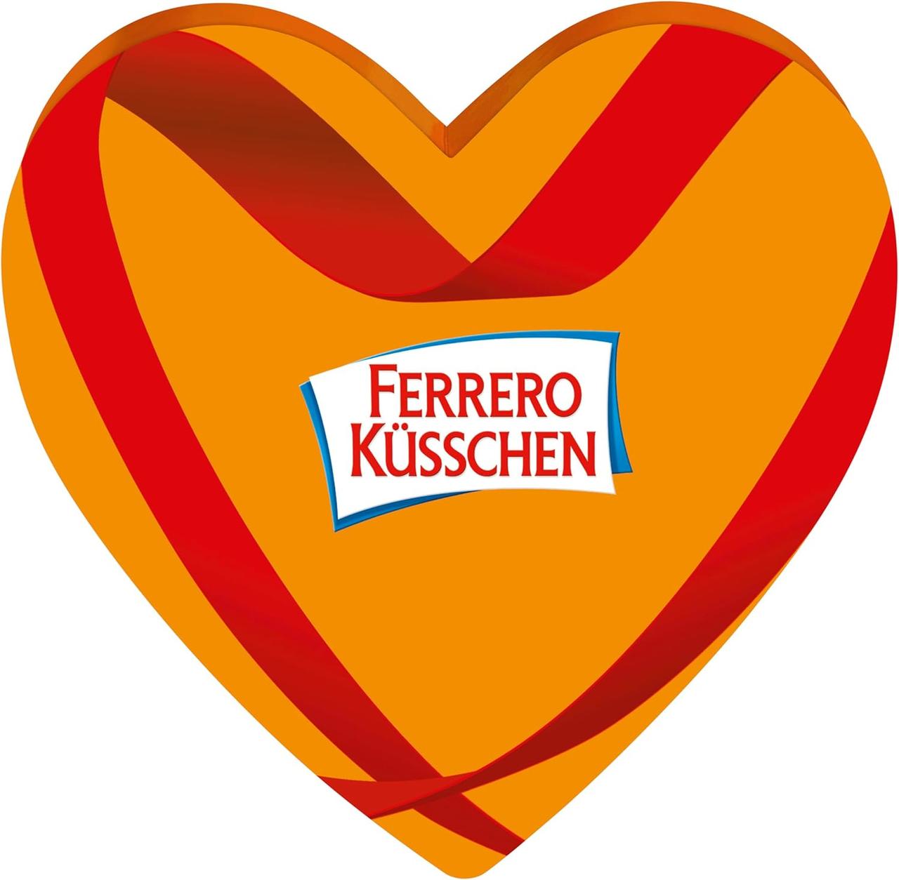 Коробка шоколадних цукерок Ferrero Küsschen Herz Little Kisses Pralines Valentine's Special 124г, фото 1