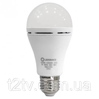 Лампочка LEDVANCE акумуляторна A60 8W 806Lm 2700К E27 (4099854102417)