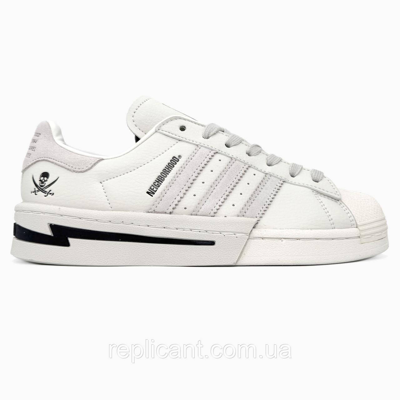 Мужские кроссовки Adidas Superstar x Neighborhood White/Black кросівки Adidas