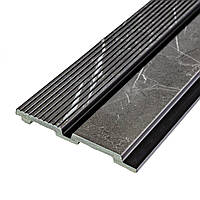 Рейка декоративна PS 2900х120х12мм Сірий мармур SW-00001751