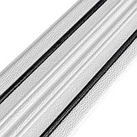 Плінтус РР самоклеючий 2300х140х4мм Білий з чорною смужкою (D) SW-00001810