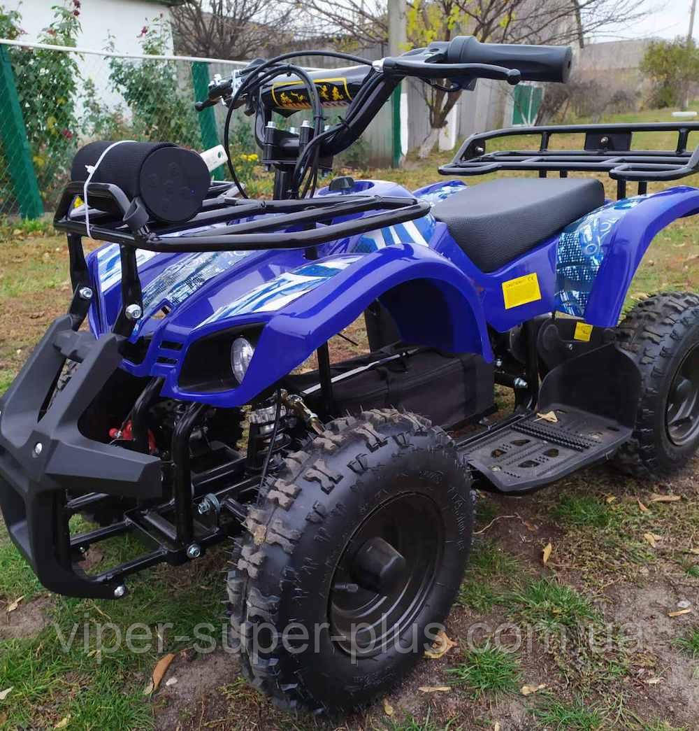 Електроквадроцикл Дитячий Viper Crosser Синій eatv 90505 1000W/36V 2 передачі вперед 1 назад ВІДПРЯМКА НАЛОЖКИЙ