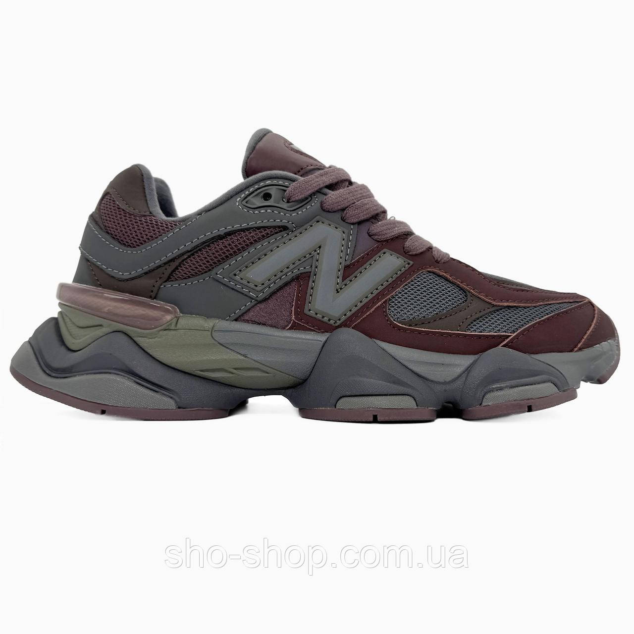 Кросівки New Balance 9060 Brown/Bordo Leather