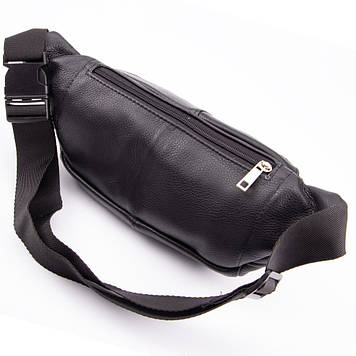 Шкіряна бананка з безліччю кишень, Зручна чорна чоловіча барсетка бананка, Напоясна PZ-746 бана бананка