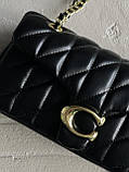 Жіноча сумка клатч Coach Butik чорний Коуч на плече, фото 5