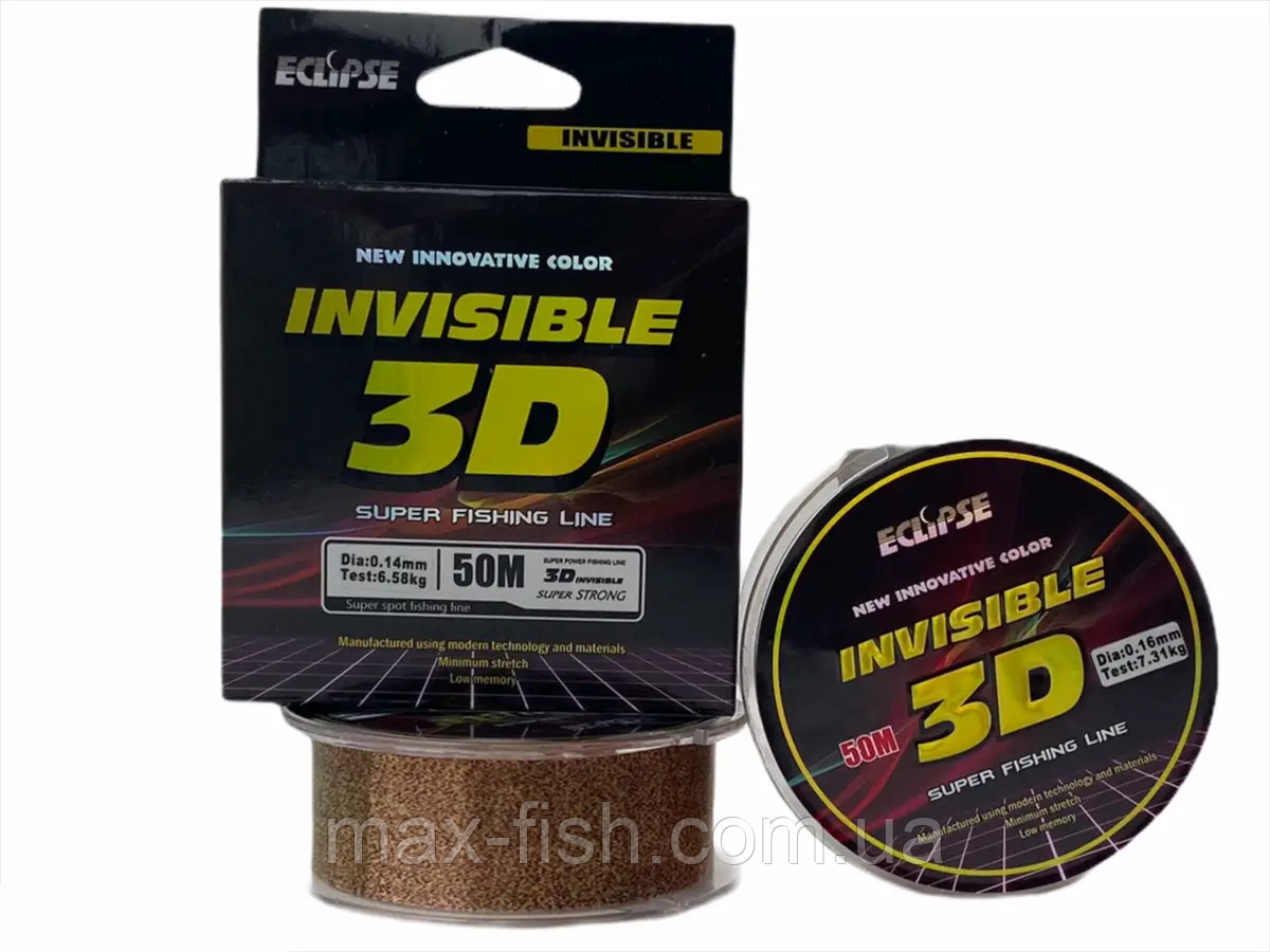 Лісочка 3D Eclipse невидима 0.16мм 50м Invisible Line поводочна, фото 1