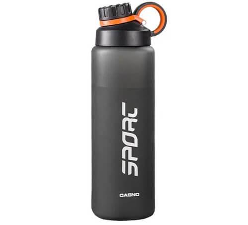 Пляшка для води CASNO 1000 мл (матова) - Чорна, фото 1
