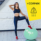 М'яч для фітнесу (фітбол) Cornix 75 см Anti-Burst XR-0366 Mint, фото 3