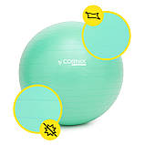 М'яч для фітнесу (фітбол) Cornix 75 см Anti-Burst XR-0366 Mint, фото 10