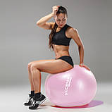 М'яч для фітнесу (фітбол) Cornix 75 см Anti-Burst XR-0367 Light Pink, фото 9