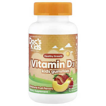 Doctor's Best Vitamin D3 Kids 1,000 IU 60 жувальних таблеток