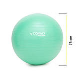 М'яч для фітнесу (фітбол) Cornix 75 см Anti-Burst XR-0366 Mint, фото 6